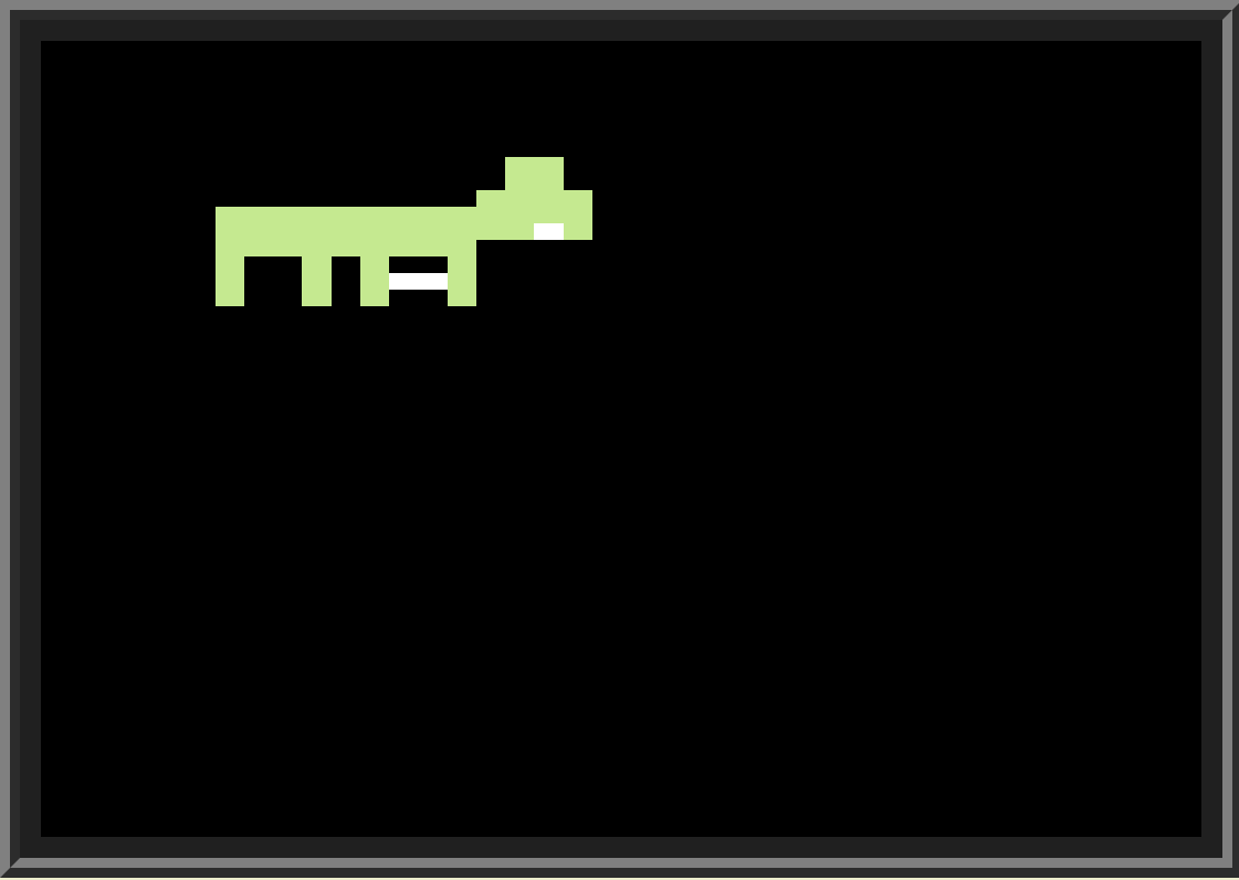 AI generated graphic of a green dog