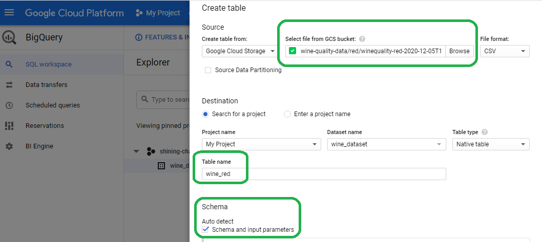 Configure Table