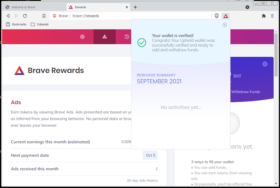 Your verified Wallet