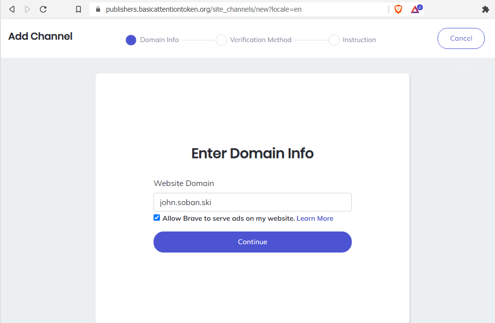 Enter Your Domain Name