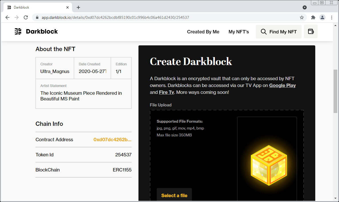 Create Darkblock