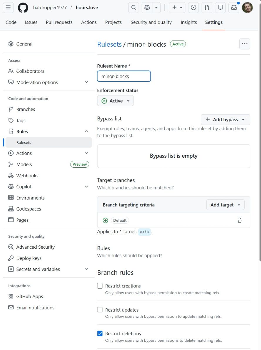 Navigate to the Ruleset
