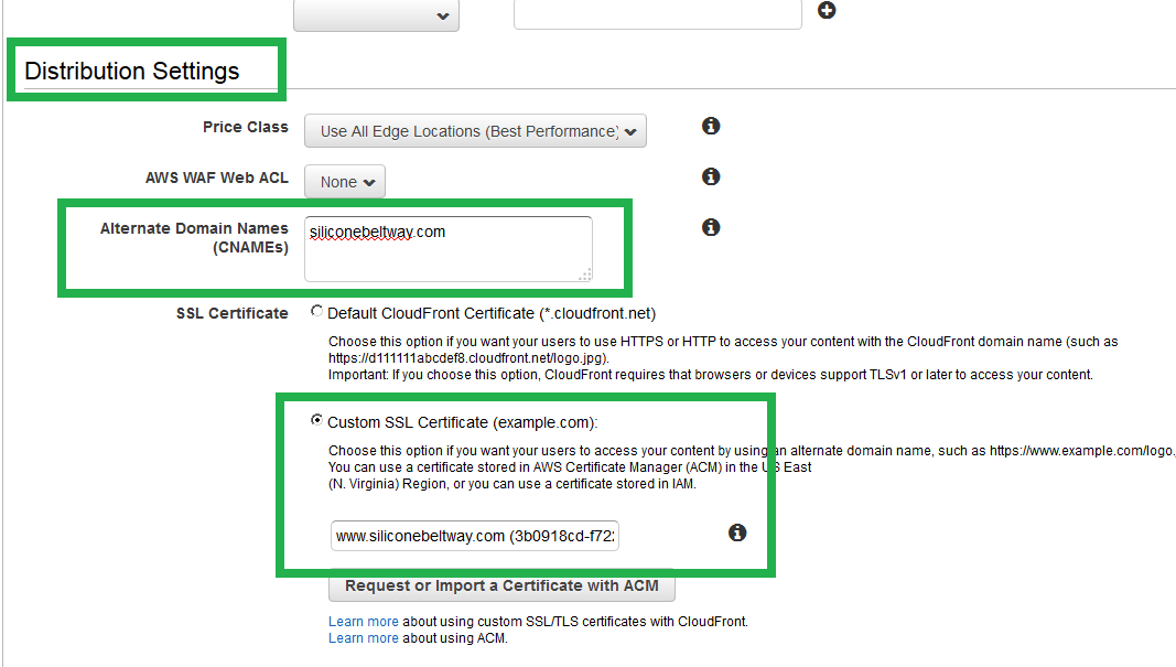 Set CNAME And TLS Certificate