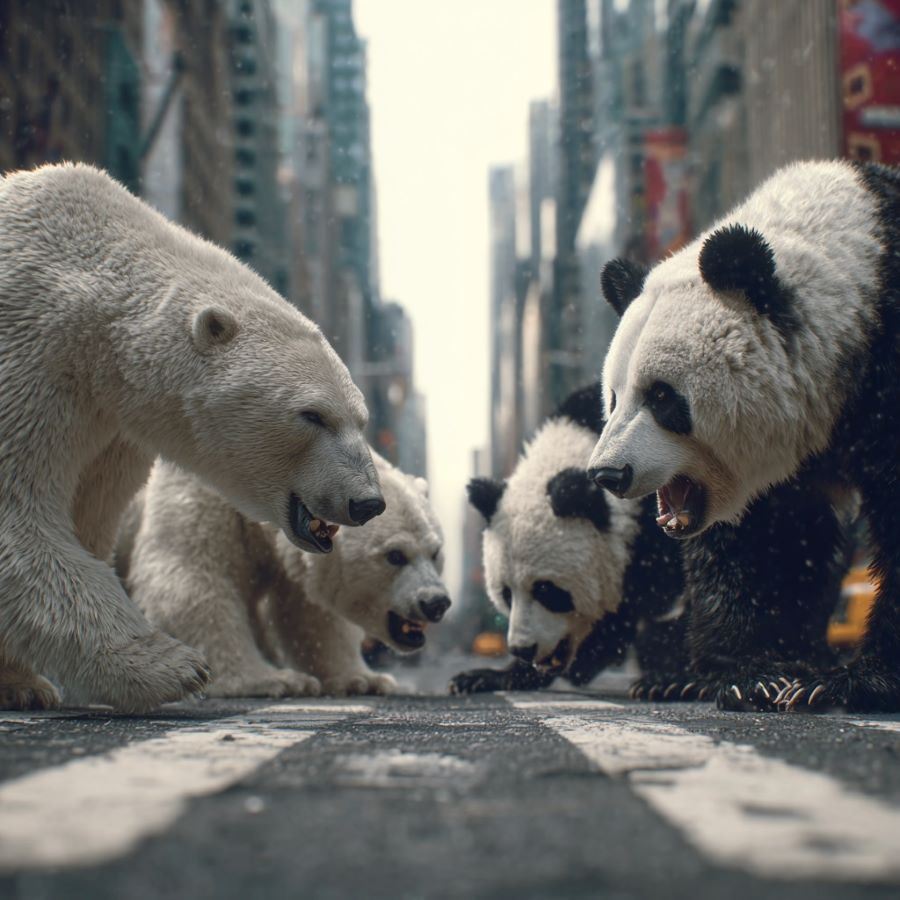 A faceoff between the Polar Bears and Pandas