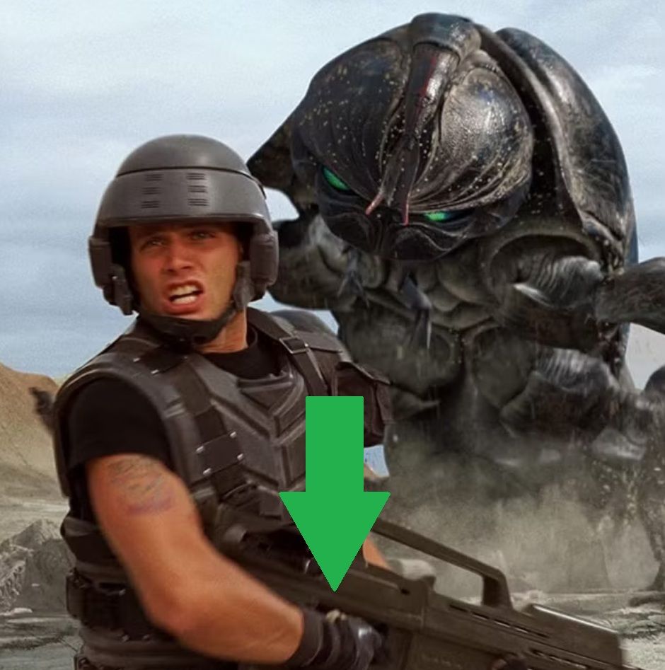 Van Dien fighting a bug